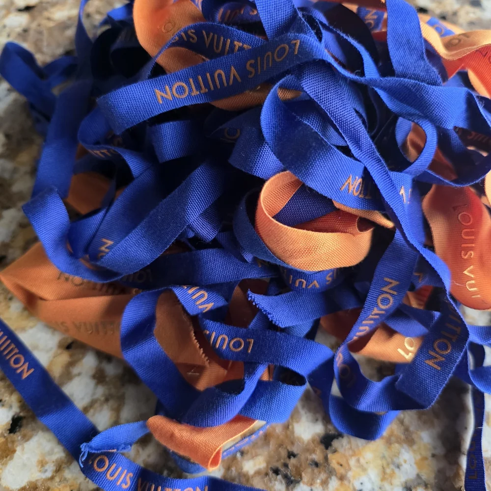Louis Vuitton Blue and Orange  Ribbon